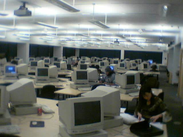 Birmingham university's computer lab at 2am (2002)